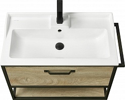Акватон Мебель для ванной Лофт Фабрик 80 дуб эндгрейн с раковиной Фабиа – фотография-6